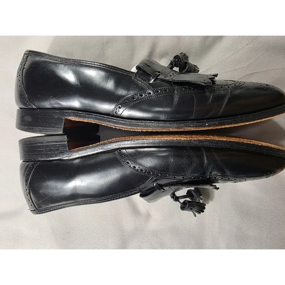 Johnston & Murphy Optima Loafers Wingtip Kiltie Tassel Men 11.5 B/2A Made USA